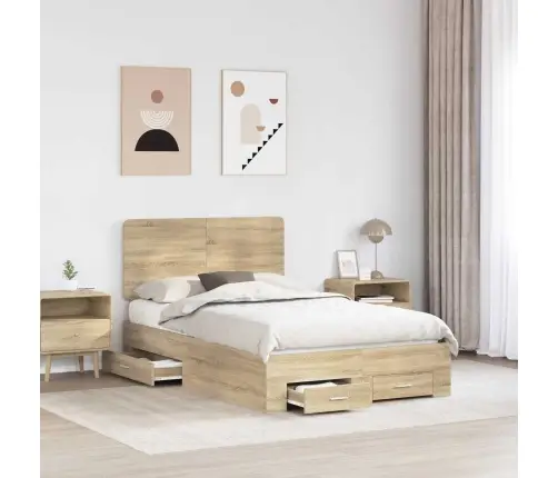 Lovos Rėmas Sonoma Ąžuolas 135 X 190 Cm Apdirbta Mediena