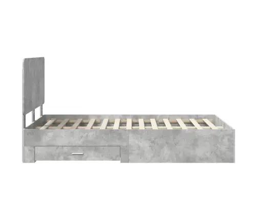 Lovos Rėmas Betono Pilka 135 X 190 Cm Apdirbta Mediena