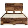 Gultas Rāmis Vecs Koks 120 X 190 Cm Inženierijas Koks Vidaxl