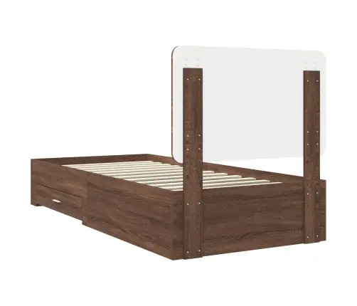 Lovos Rėmas Rudas Ąžuolas 100 X 200 Cm Apdirbta Mediena