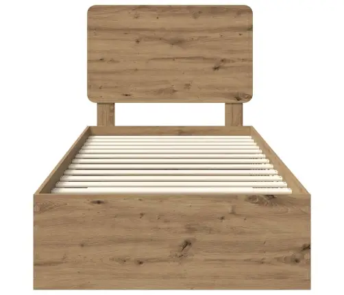Gultas Rāmis Artisānā Ozols 90 X 200 Cm Inženierijas Koks Vidaxl