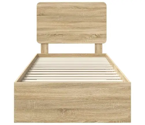 Gultas Rāmis Sonoma Ozols 90 X 190 Cm Inženierijas Koks Vidaxl