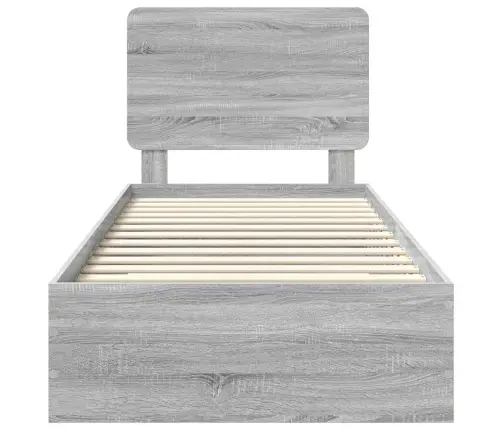 Voodi Raam Peaga Sahtliga Hall Sonoma 75 X 190 Cm Tehispuit