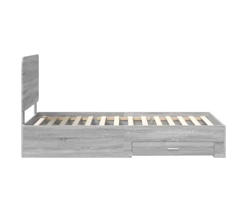 Voodi Raam Peaga Sahtliga Hall Sonoma 75 X 190 Cm Tehispuit