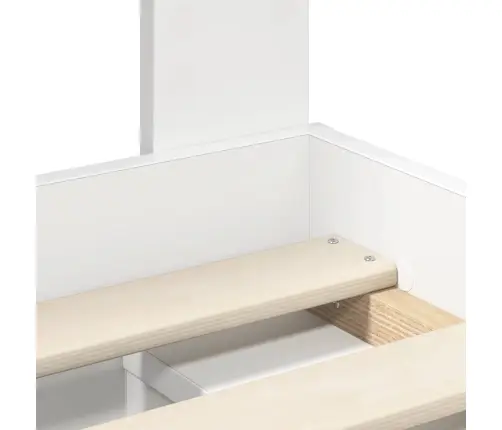 Lovos Rėmas Balta 200 X 200 Cm Kietos Pušies Mediena