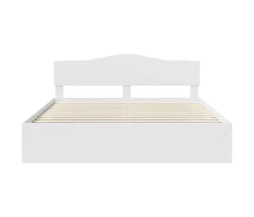 Lovos Rėmas Balta 200 X 200 Cm Kietos Pušies Mediena