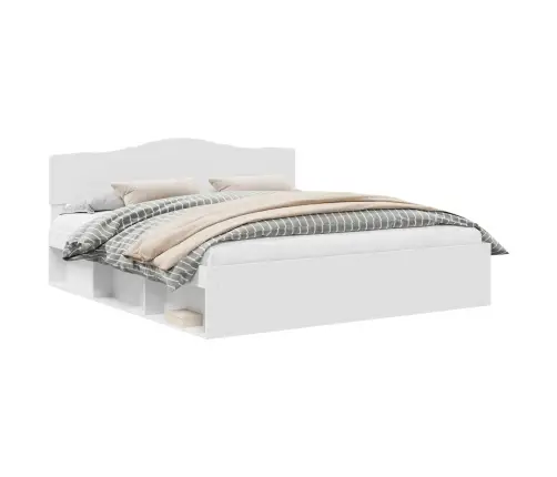 Lovos Rėmas Balta 200 X 200 Cm Kietos Pušies Mediena