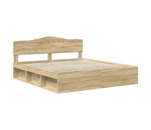 Gultas Rāmis Sonoma 200 X 200 Cm Ciets Priedes Koks Vidaxl