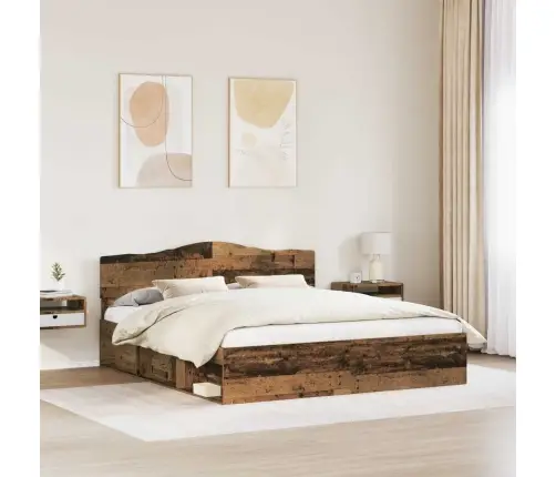 Gultas Rāmis Vecs Koks 200 X 200 Cm Ciets Priedes Koks Vidaxl