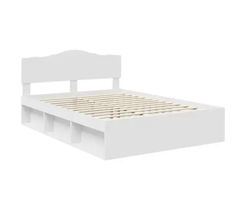 Lovos Rėmas Balta 160 X 200 Cm Kietos Pušies Mediena