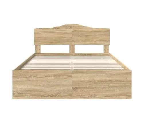 Gultas Rāmis Sonoma 160 X 200 Cm Ciets Priedes Koks Vidaxl