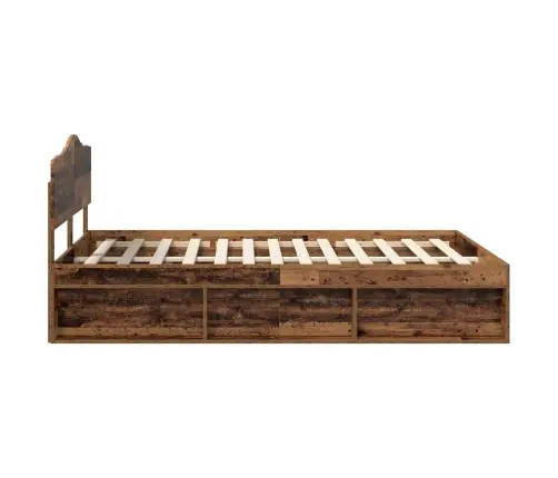 Gultas Rāmis Vecs Koks 160 X 200 Cm Ciets Priedes Koks Vidaxl