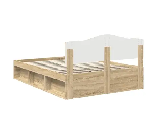 Gultas Rāmis Sonoma 140 X 190 Cm Ciets Priedes Koks Vidaxl