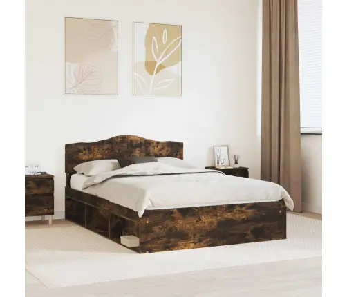 Lovos Rėmas Rūkyta Ąžuolas 140 X 190 Cm Kietos Pušies Mediena