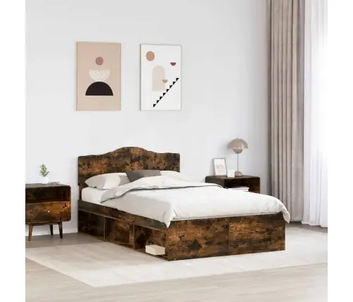 Lovos Rėmas Rūkyta Ąžuolas 135 X 190 Cm Kietos Pušies Mediena