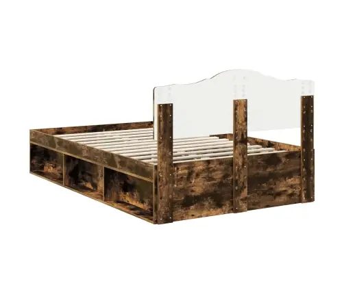 Lovos Rėmas Rūkyta Ąžuolas 135 X 190 Cm Kietos Pušies Mediena