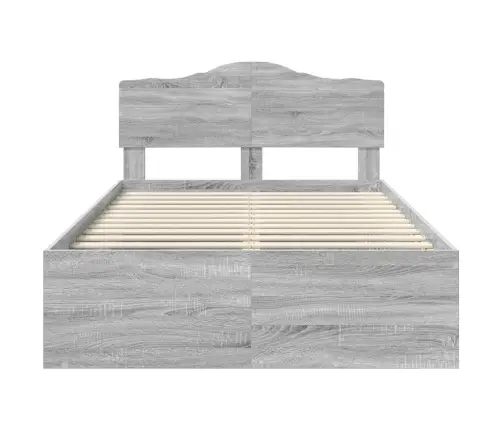 Lovos Rėmas Pilkas Sonoma 135 X 190 Cm Kietos Pušies Mediena