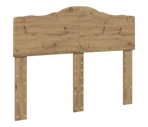 Gultas Rāmis Mākslīgā Ozola 135 X 190 Cm Ciets Priedes Koks Vidaxl