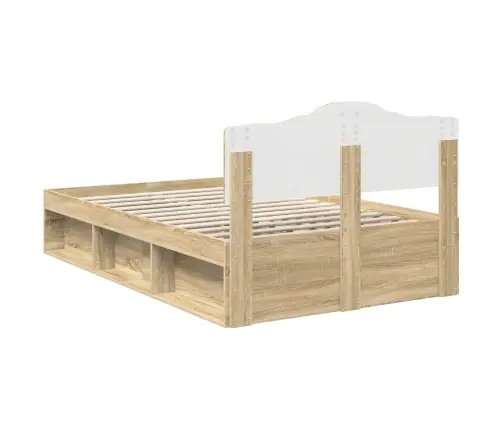 Gultas Rāmis Sonoma 120 X 190 Cm Ciets Priedes Koks Vidaxl