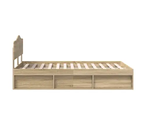 Gultas Rāmis Sonoma 120 X 190 Cm Ciets Priedes Koks Vidaxl