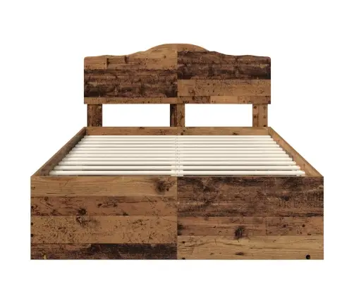 Gultas Rāmis Vecs Koks 120 X 190 Cm Ciets Priedes Koks Vidaxl