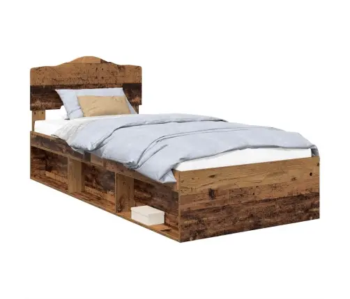 Gultas Rāmis Vecs Koks 100 X 200 Cm Ciets Priedes Koks Vidaxl