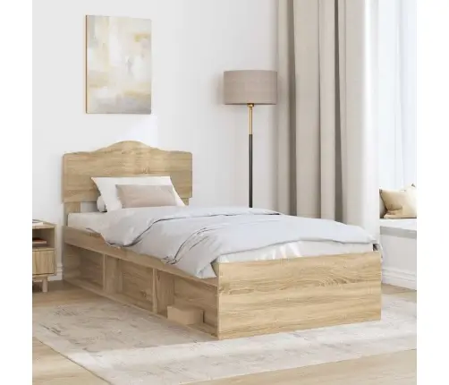 Voodi Raam Peaga Sonoma 90 X 190 Cm Tahke Mänd