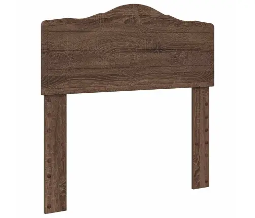 Gultas Rāmis Brūns Ozols 90 X 190 Cm Ciets Priedes Koks Vidaxl