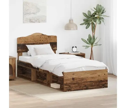 Gultas Rāmis Vecs Koks 90 X 190 Cm Ciets Priedes Koks Vidaxl