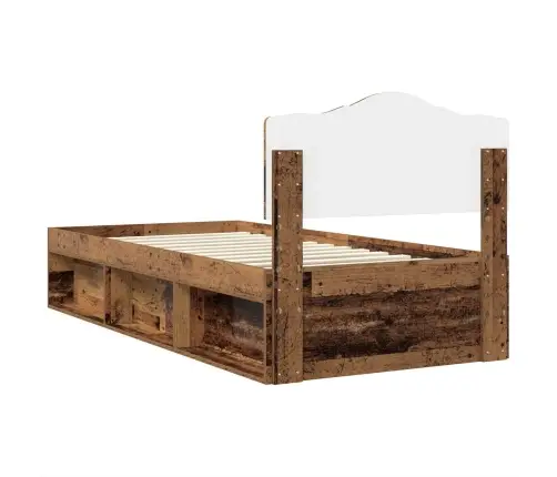 Gultas Rāmis Vecs Koks 90 X 190 Cm Ciets Priedes Koks Vidaxl