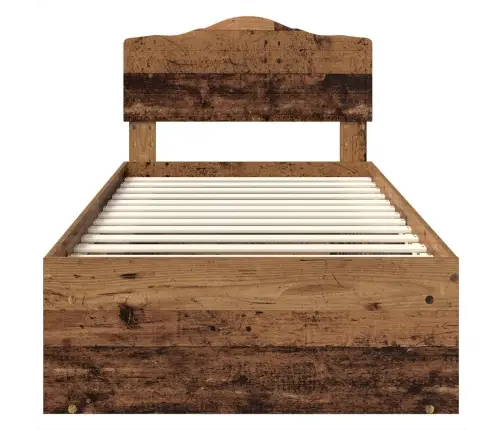 Gultas Rāmis Vecs Koks 90 X 190 Cm Ciets Priedes Koks Vidaxl