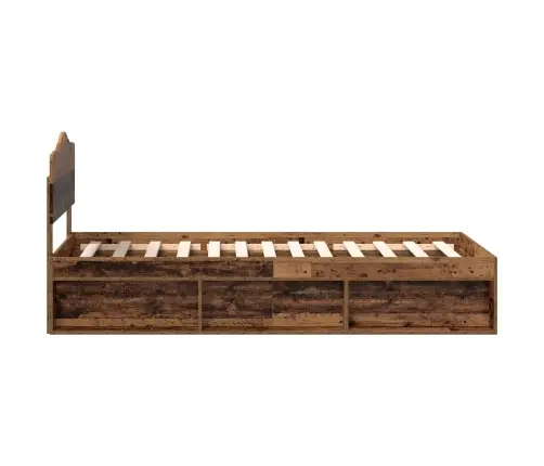 Gultas Rāmis Vecs Koks 90 X 190 Cm Ciets Priedes Koks Vidaxl