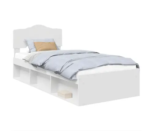 Lovos Rėmas Balta 75 X 190 Cm Kietos Pušies Mediena