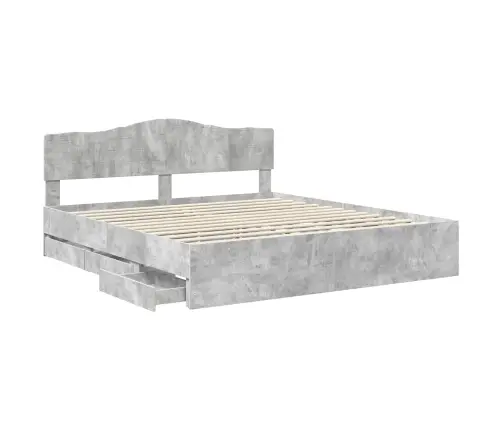 Voodi Raam Sahtliga Peaga Betoonhall 200 X 200 Cm Inseneripuit