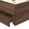 Gultas Rāmis Brūns Ozols 200 X 200 Cm Inženieru Koks Vidaxl