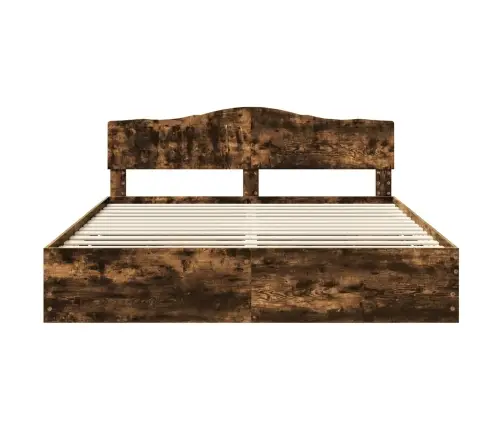 Gultas Rāmis Dūmaka Ozols 180 X 200 Cm Inženieru Koks Vidaxl