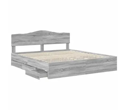 Lovos Rėmas Pilkas Sonoma 180 X 200 Cm Inžinerinė Mediena