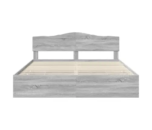 Lovos Rėmas Pilkas Sonoma 180 X 200 Cm Inžinerinė Mediena
