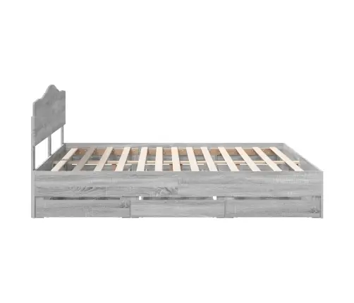 Lovos Rėmas Pilkas Sonoma 180 X 200 Cm Inžinerinė Mediena