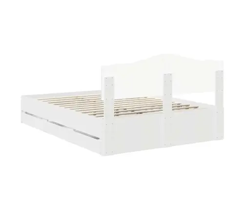 Voodi Raam Sahtliga Peaga Valge 160 X 200 Cm Inseneripuit