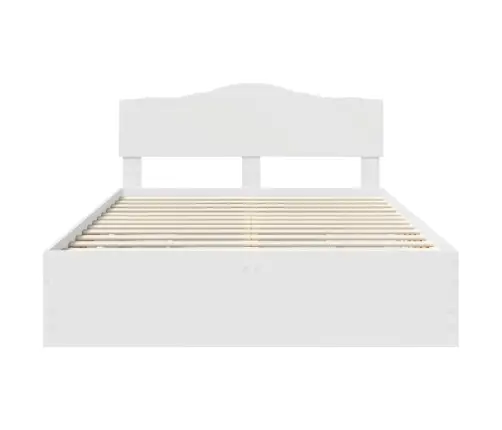 Voodi Raam Sahtliga Peaga Valge 160 X 200 Cm Inseneripuit