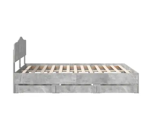 Voodi Raam Sahtliga Peaga Betoonhall 150 X 200 Cm Inseneripuit