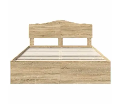 Voodi Raam Sahtliga Peaga Sonoma Tamm 140 X 190 Cm Inseneripuit