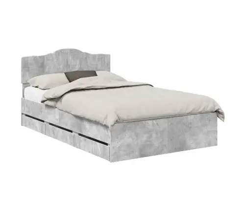 Voodi Raam Sahtliga Peaga Betoonhall 120 X 190 Cm Inseneripuit