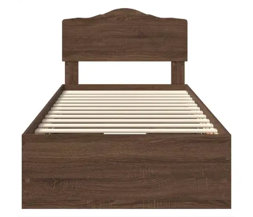 Voodi Raam Sahtliga Peaga Pruun Tamme 90 X 200 Cm Inseneripuit