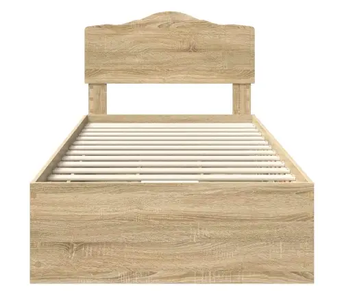 Gultas Rāmis Sonoma Ozols 75 X 190 Cm Inženieru Koks Vidaxl