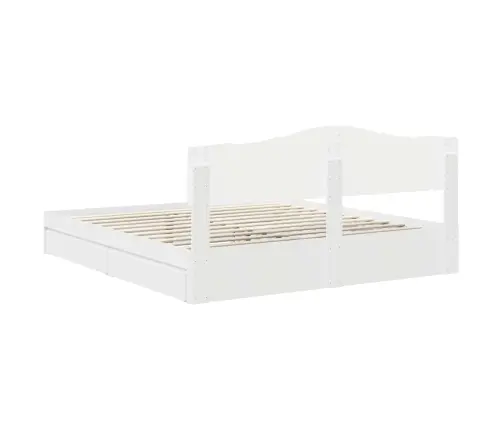 Glabāšanas Gulta Balts 200 X 200 Cm Inženierijas Koks Vidaxl