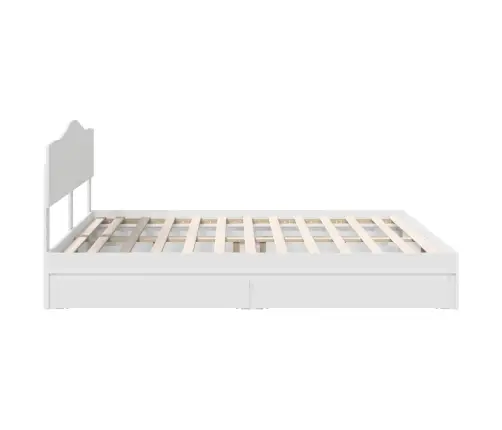 Glabāšanas Gulta Balts 200 X 200 Cm Inženierijas Koks Vidaxl