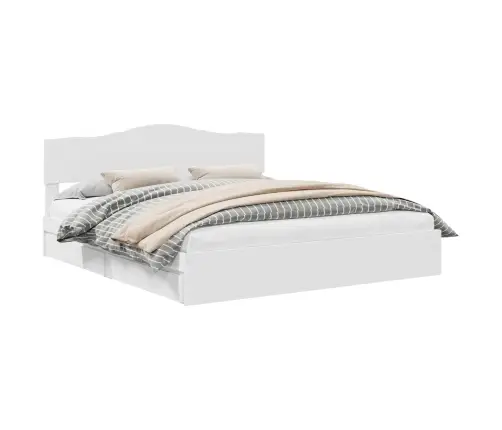 Glabāšanas Gulta Balts 180 X 200 Cm Inženierijas Koks Vidaxl