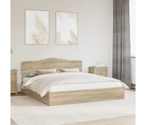 Saugos Lova Sonoma Ąžuolas 180 X 200 Cm Apdirbta Mediena